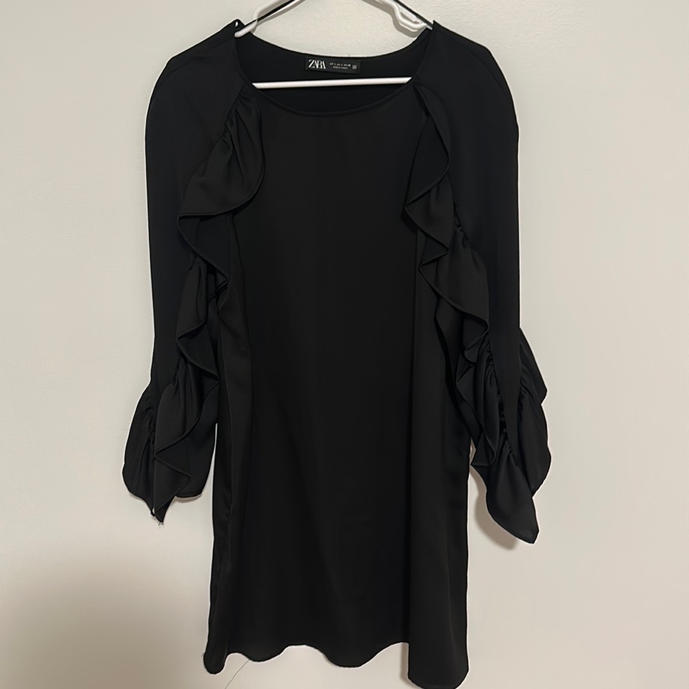 Zara ruffle sleeve dress